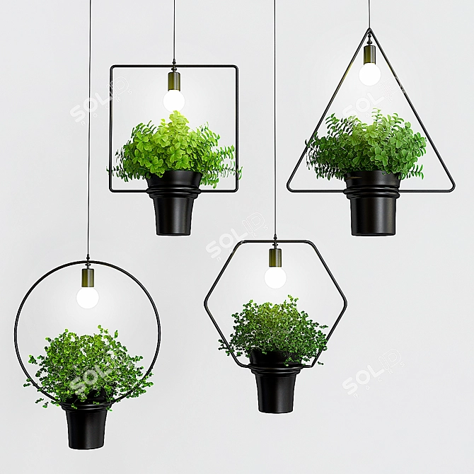 Modern Pendant Light 3D model image 1