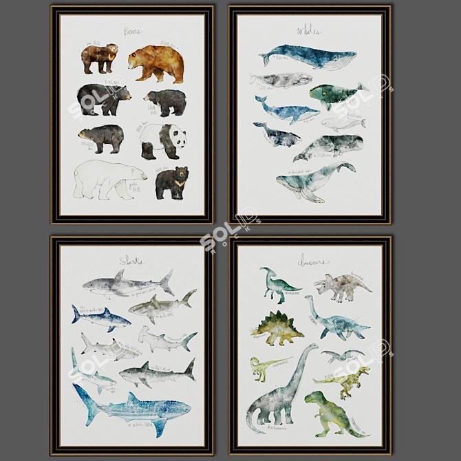 Wildlife Wonders: Animal Art by Amy Hamilton 3D model image 1