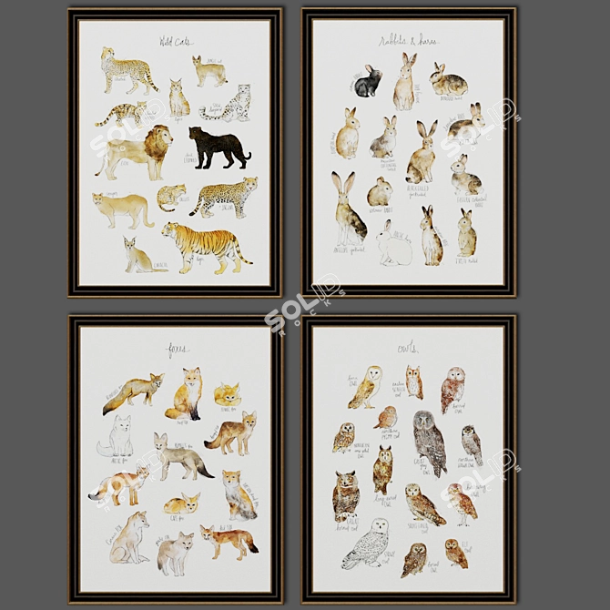 Wildlife Wonders: Animal Art by Amy Hamilton 3D model image 2