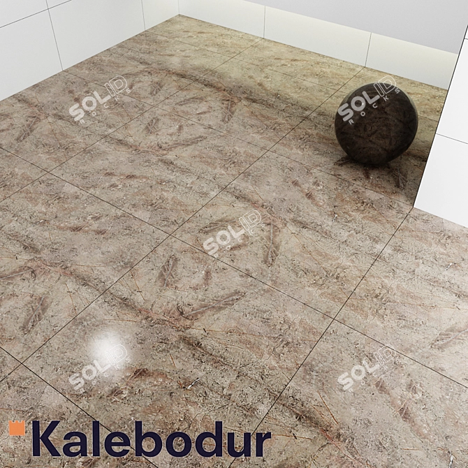 Bronze Porcelain Tile: Elegant Italian Flooring 3D model image 1