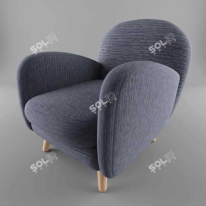 Comfort Collection: Cozy Armchair 3D model image 1