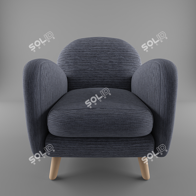 Comfort Collection: Cozy Armchair 3D model image 2