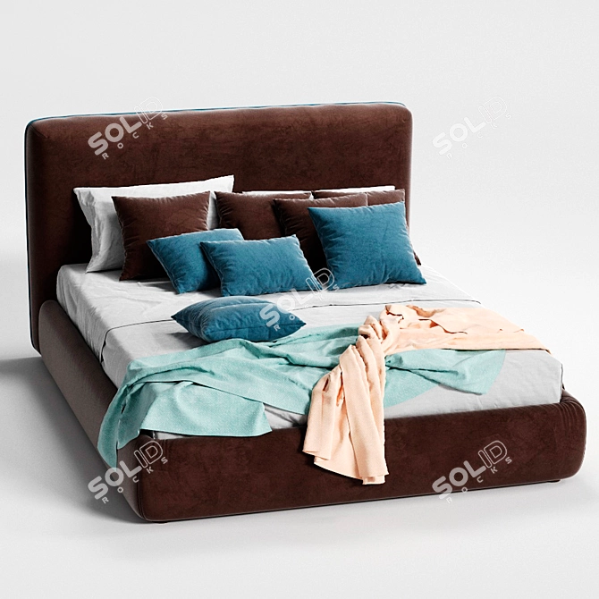 Colombini Casa BELINI Bed: Stylish and Elegant 3D model image 1