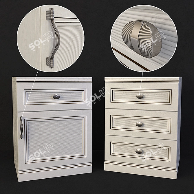 Elegant Lapis Lazuli Bed - Bellagio 3D model image 2