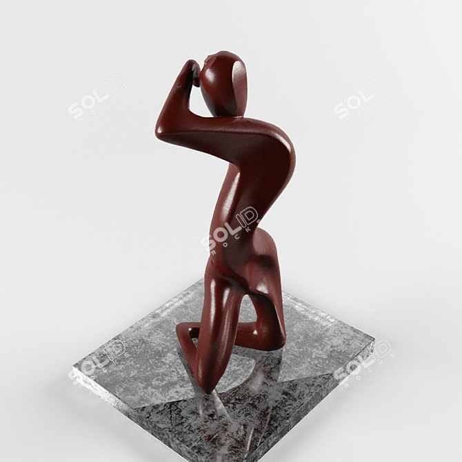 Wooden Sculpture 3D model image 2