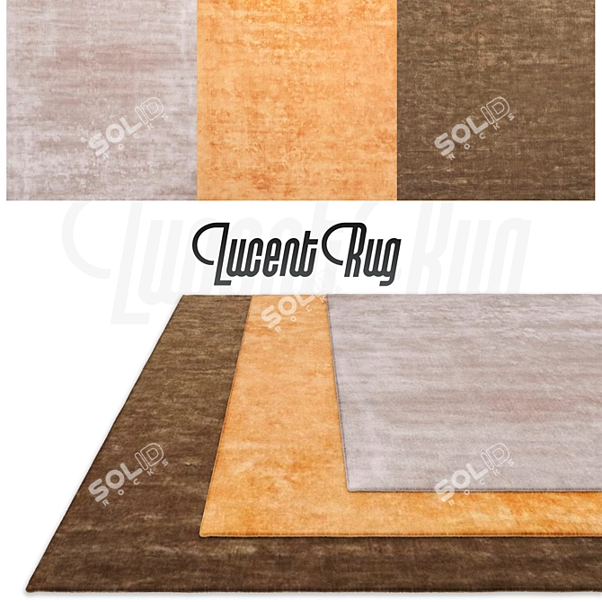 Elegant Lucent Rug in Multiple Sizes 3D model image 1