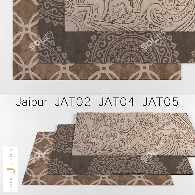 Elegant Jaipur Timeless Rugs 3D model image 1