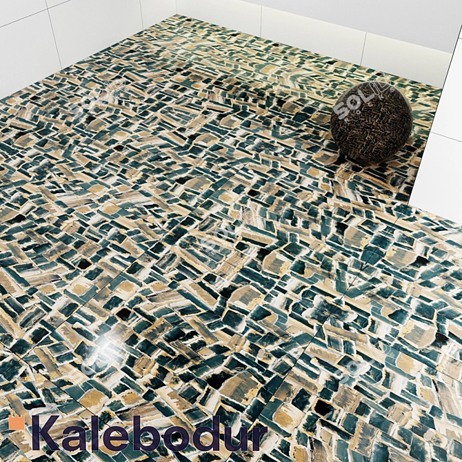 Elegant Luxor Porcelain Tiles 3D model image 1