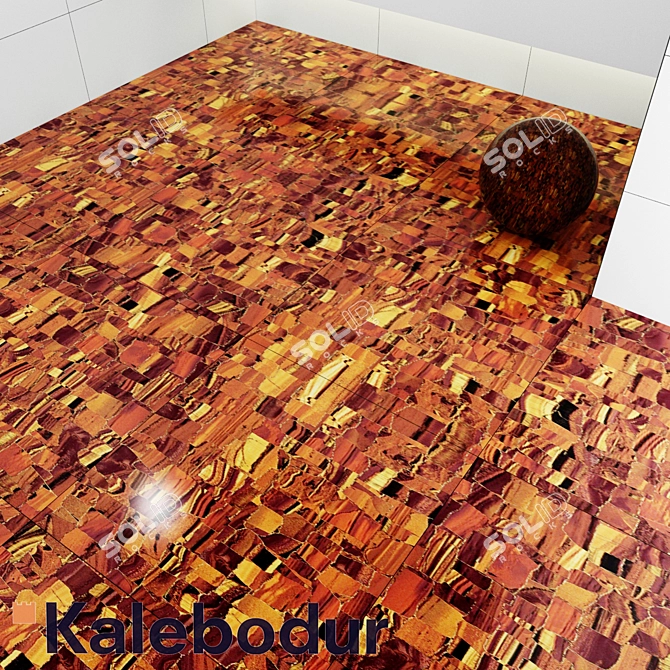 Tiger Eye Porcelain Tiles 3D model image 1