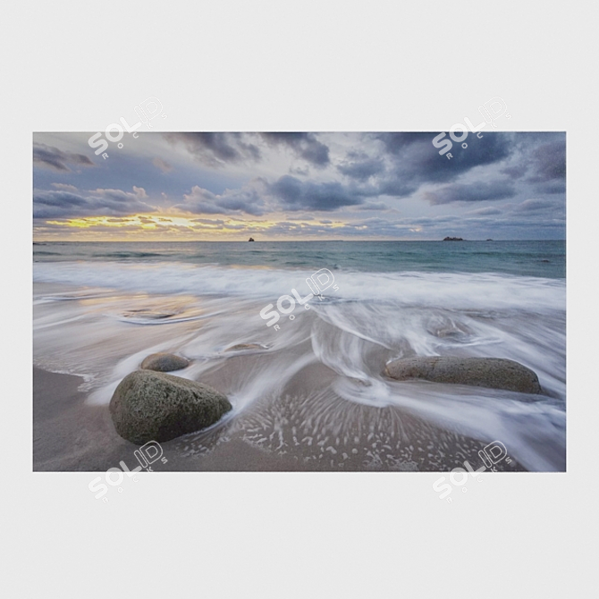  Serene Waterscape Canvas Print 3D model image 1