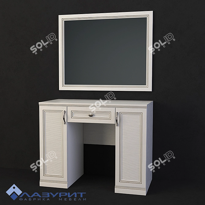 Bellagio Boudoir Table - Lazurite Blue 3D model image 1