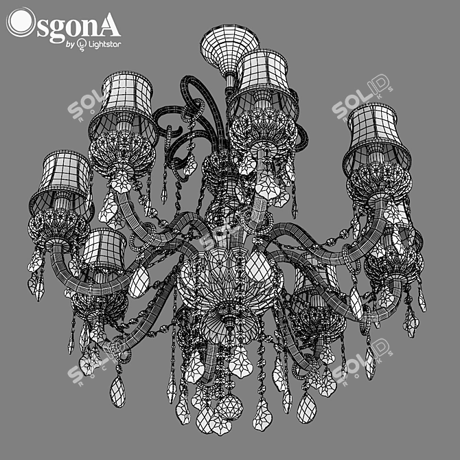 Nativo Osgona Crystal Chandelier 3D model image 3
