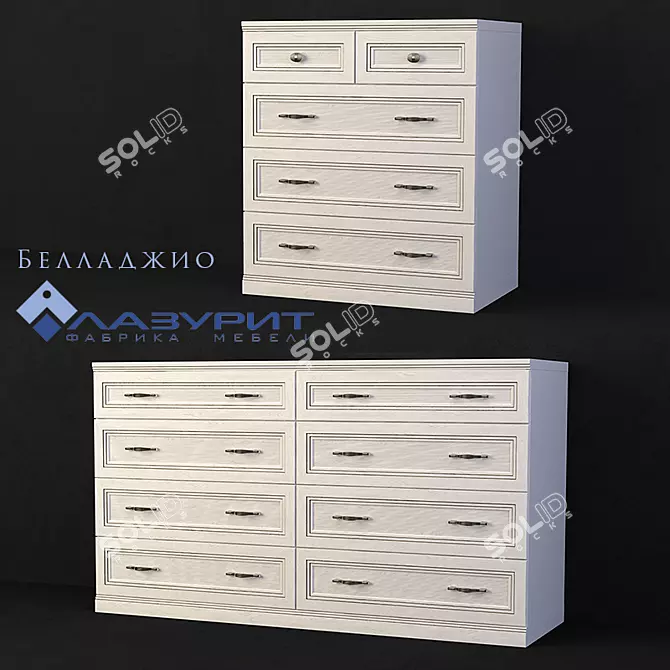 Bellagio Lapis Lazuli Chest of Drawers 3D model image 1