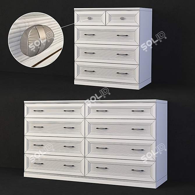 Bellagio Lapis Lazuli Chest of Drawers 3D model image 2