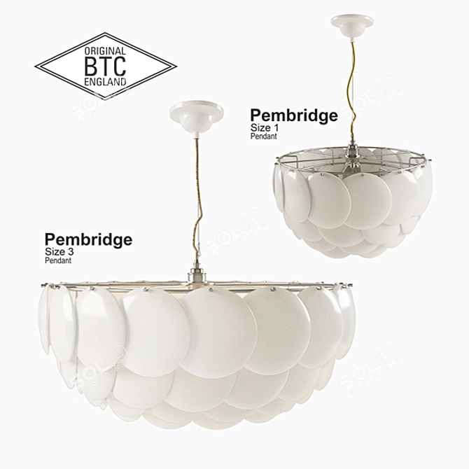 Elegant Pembridge Chandelier: Timeless Beauty 3D model image 1