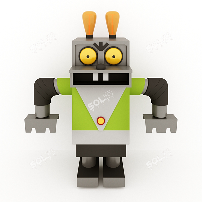 Frightening Hare-wolf Robot 3D model image 2