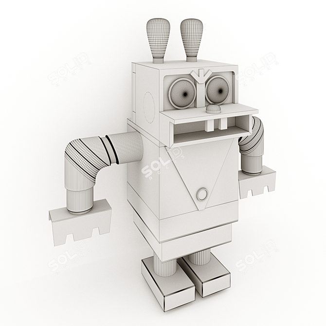 Frightening Hare-wolf Robot 3D model image 3