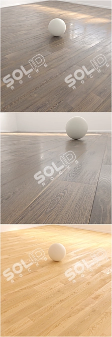 Siberian Floors: Vintage Gold & Tudor Oil Floorboards - Premium Parquet 3D model image 2