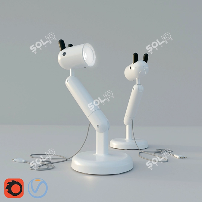 Modern Kids Desk Lamp: IKEA Krux 3D model image 1