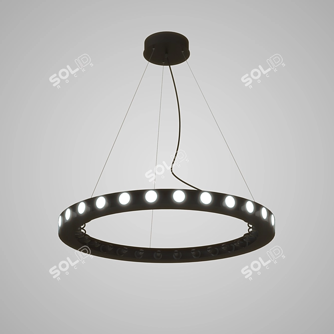 Sleek Lateral Pendant Light 3D model image 1