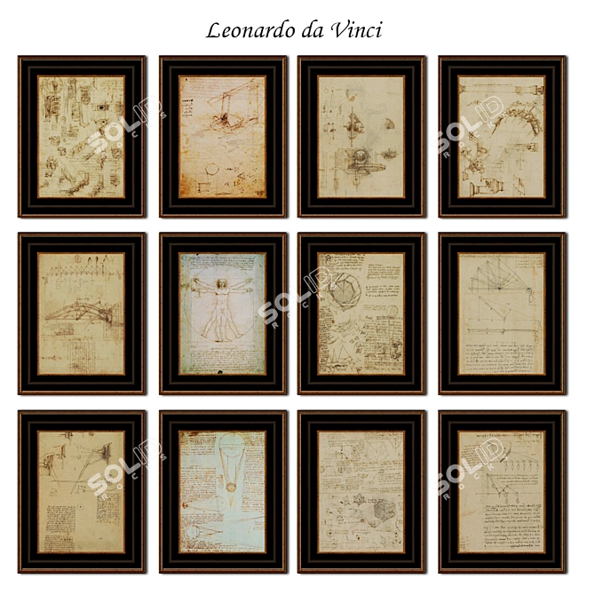 Masterpieces by da Vinci | Set 1 3D model image 1