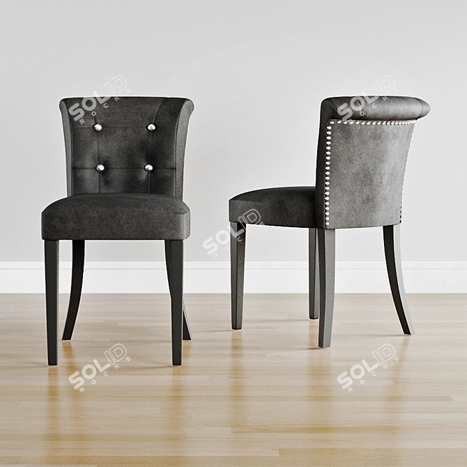 Elegant Vale Dining Chair 3D model image 1