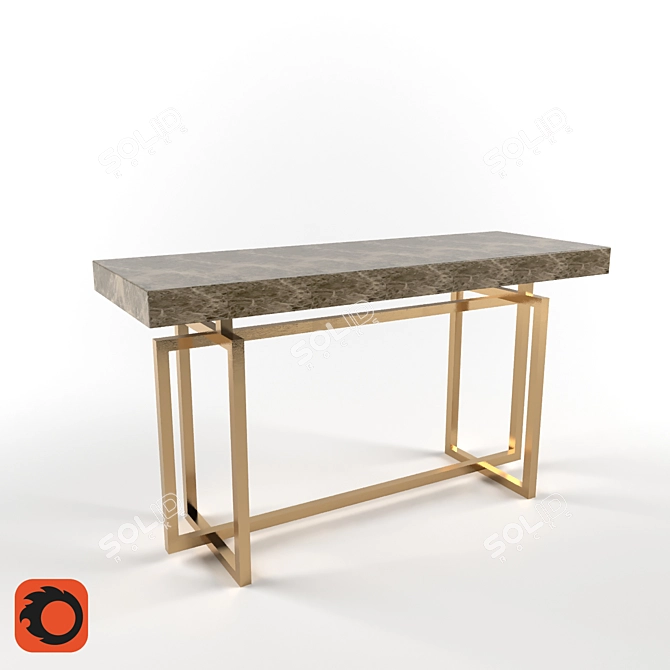 Copper Console: Rustic Elegance for your Space 3D model image 1