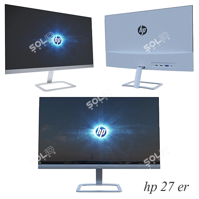 HP 27-ER 2011: Previewed 27" Monitor 3D model image 1