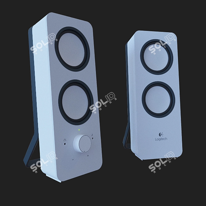 Powerful Sound at Your Fingertips: Logitech Z200 3D model image 1