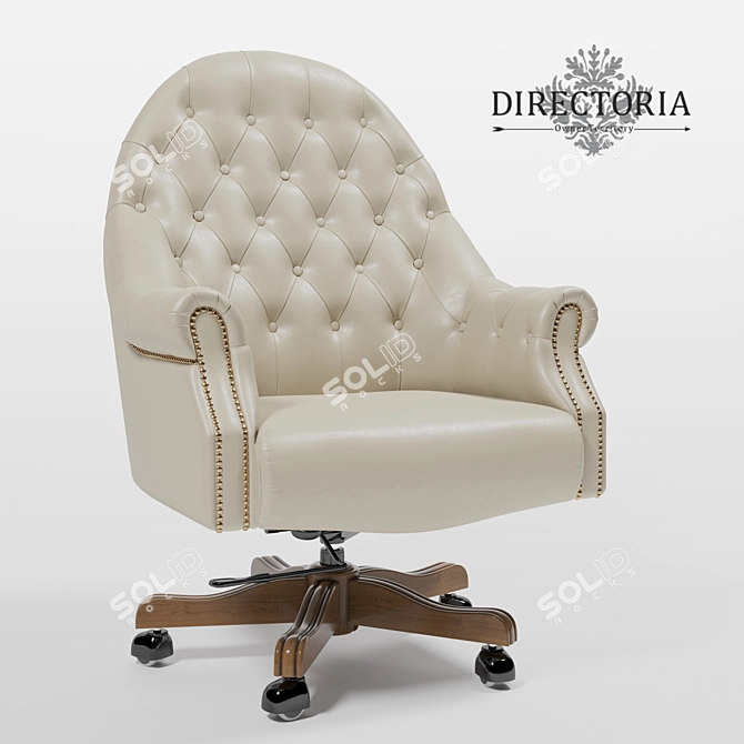 Elegant Carpaccio Director Armchair 3D model image 1