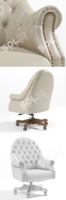 Elegant Carpaccio Director Armchair 3D model image 3