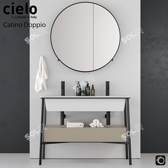 Ceramica Cielo Catino Doppio Wash Basin 3D model image 1