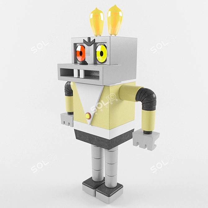 Soviet Cartoon Robot 3D model image 2