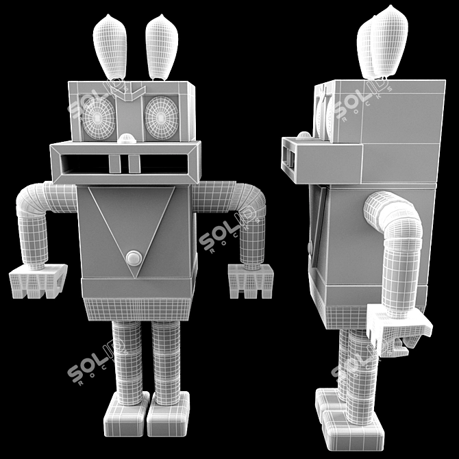 Soviet Cartoon Robot 3D model image 3