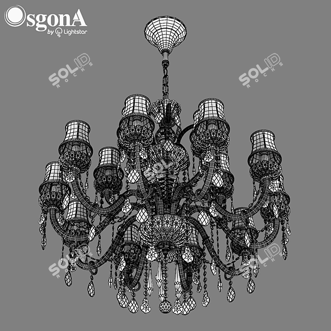 Nativo Osgona Crystal Chandelier 3D model image 3