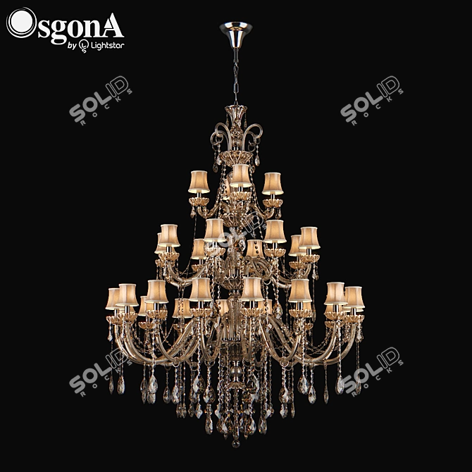 Modern Crystal Chandelier Luxe Design 3D model image 1