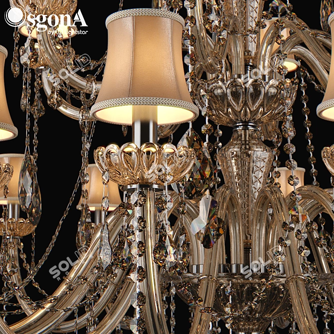 Modern Crystal Chandelier Luxe Design 3D model image 2