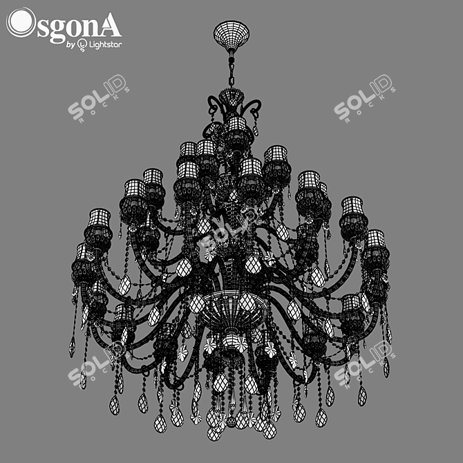 Modern Crystal Chandelier Luxe Design 3D model image 3