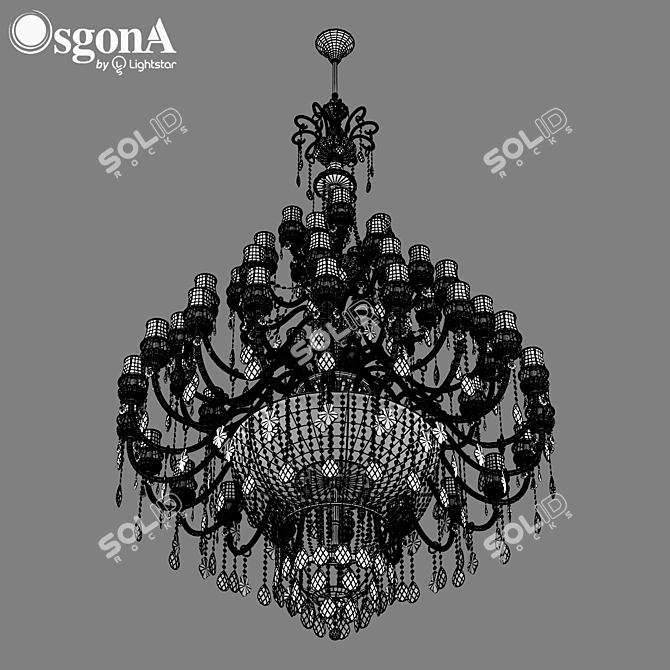 Crystal Chandelier: Nativo Osgona 3D model image 3