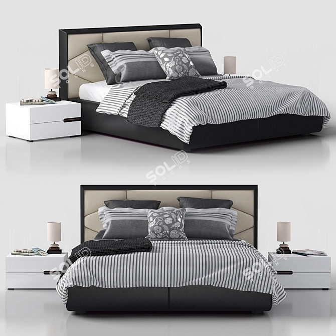 Luxurious Edward Cattelan Bedroom Set 3D model image 1