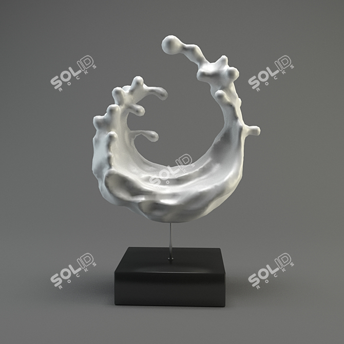 Elegant Abstract Dream Sculpture 3D model image 1