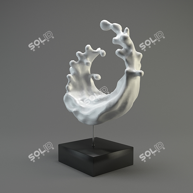 Elegant Abstract Dream Sculpture 3D model image 2