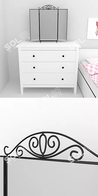 Sleek SLAKT Bed: Modern Nursery Furniture 3D model image 3