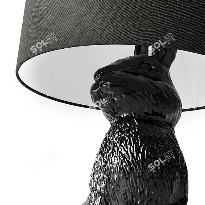 Whimsical Wonderland Rabbit Lamp 3D model image 2
