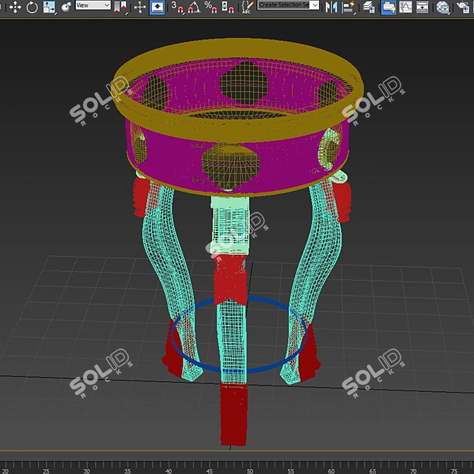 Exquisite Middle Eastern Coffee Table 3D model image 3