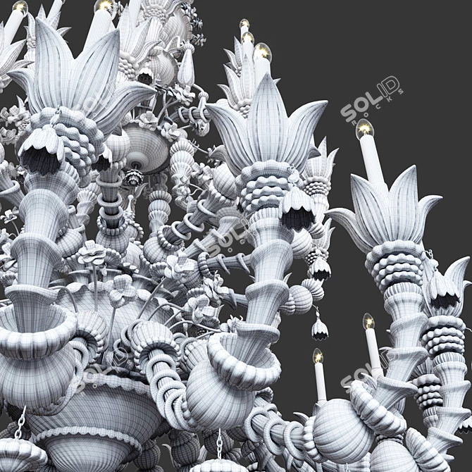 Barovier & Toso Veneziani Chandelier 220x350cm 3D model image 3