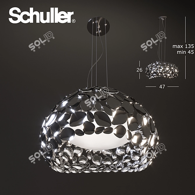Schuller Narisa: Chrome Pendant Light 3D model image 1