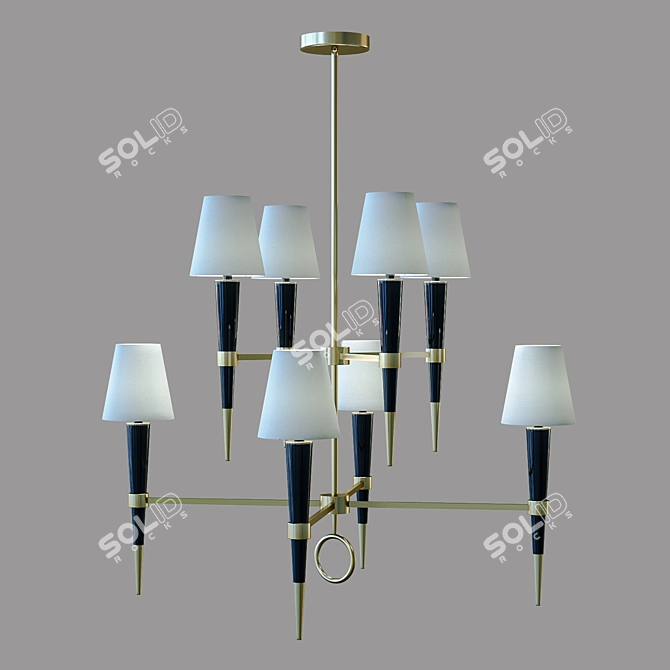 Elegant Highfield Chandelier: Illuminate in Style 3D model image 1