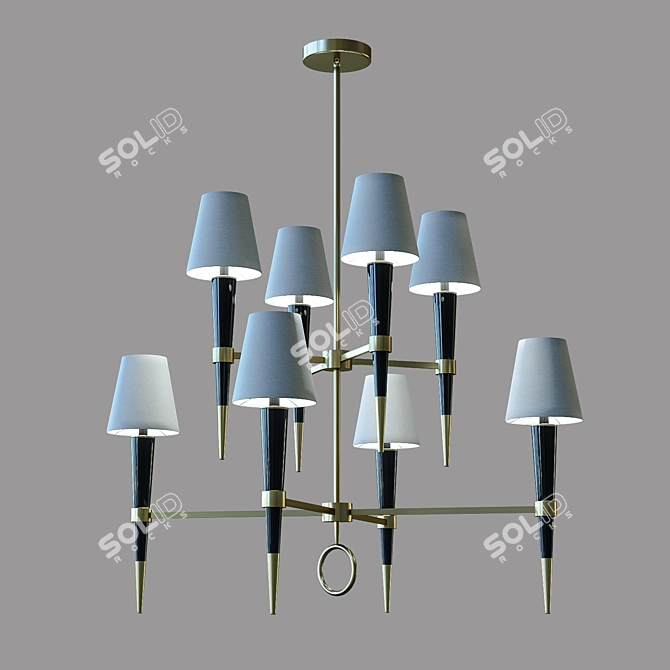 Elegant Highfield Chandelier: Illuminate in Style 3D model image 2