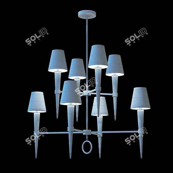 Elegant Highfield Chandelier: Illuminate in Style 3D model image 3